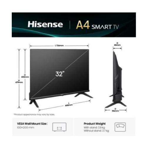 HISENSE 32 A49Q HD SMART VIDAA
